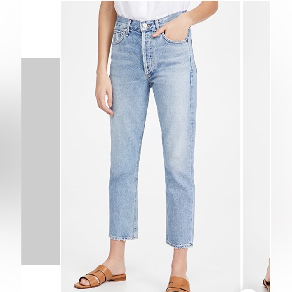 Citizens Of Humanity Charlotte Crop High Rise Straight Leg Jeans